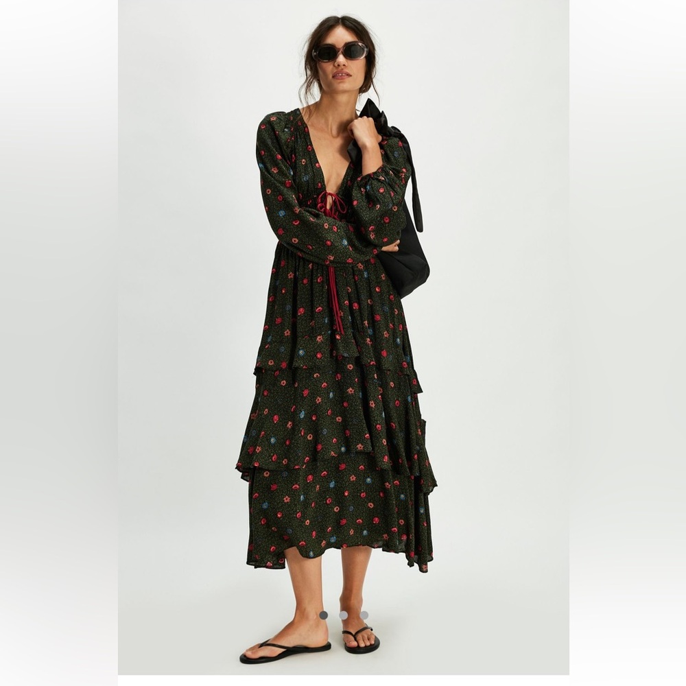 Free People Tried and True Floral Midi Dress